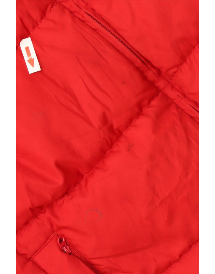 Nike Chaqueta acolchada con capucha para niños 7-8 años XL Rojo Colorblock Poliéster
