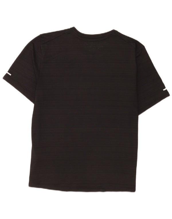 Nike Camiseta Dri Fit para Hombre Top Mediano Negro Poliéster a Rayas