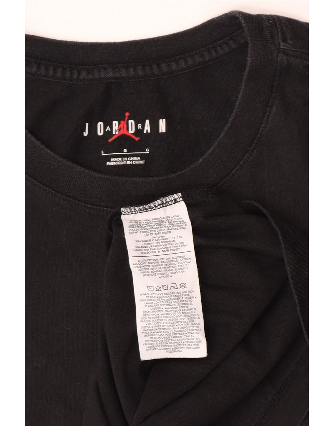 Jordan - Camiseta gráfica para hombre, talla grande, algodón negro