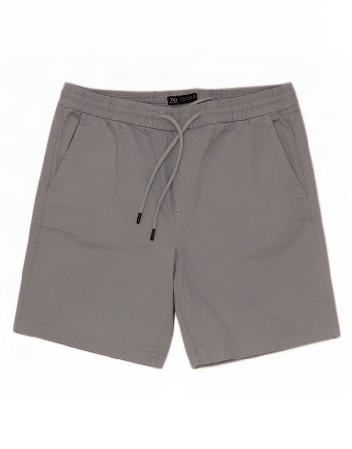 Zara Hombre Pantalones Cortos Chinos Medianos W31 Azul