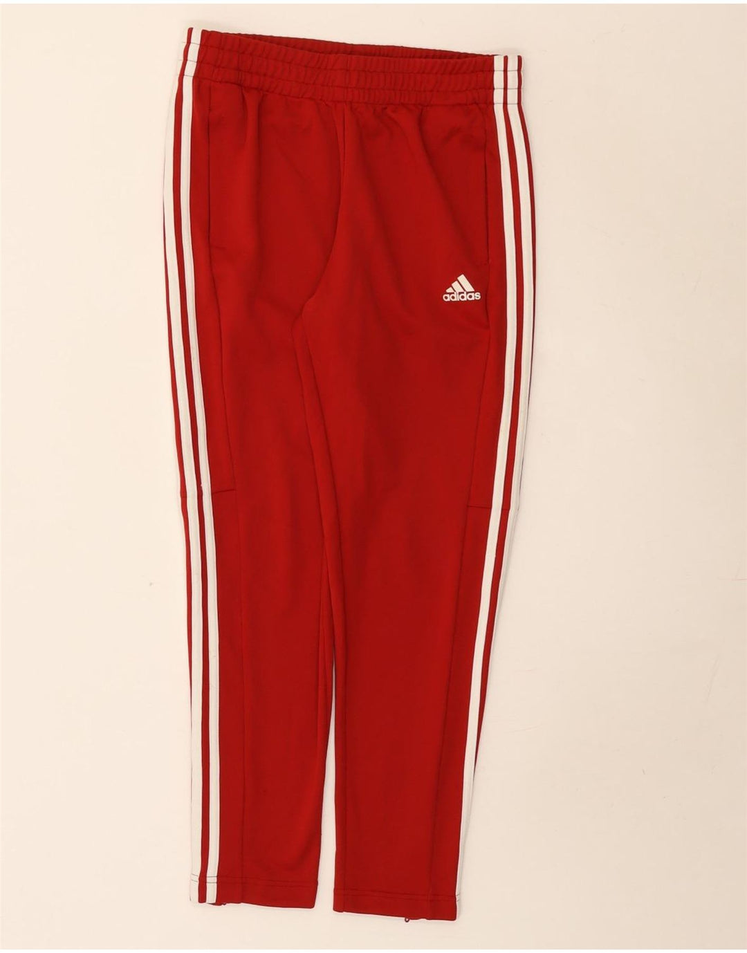 Adidas Pantalones de Chándal para Mujer UK 12/14 Medio Rojo Poliéster