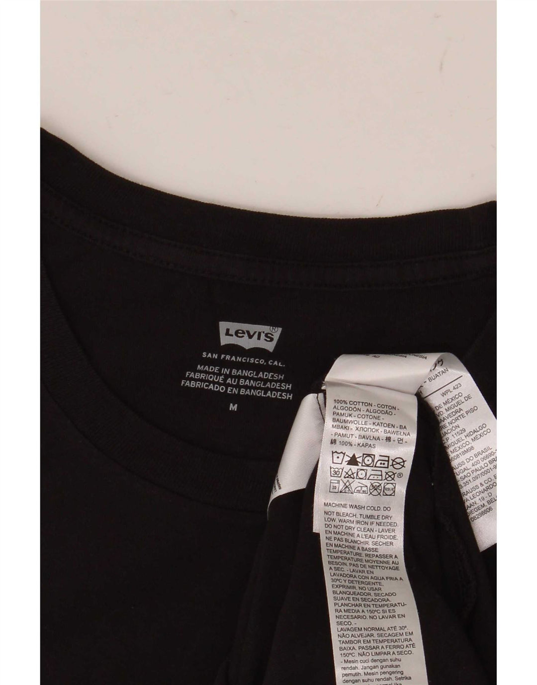 Levi's Camiseta gráfica para mujer Top UK 12 Medium Black Cotton
