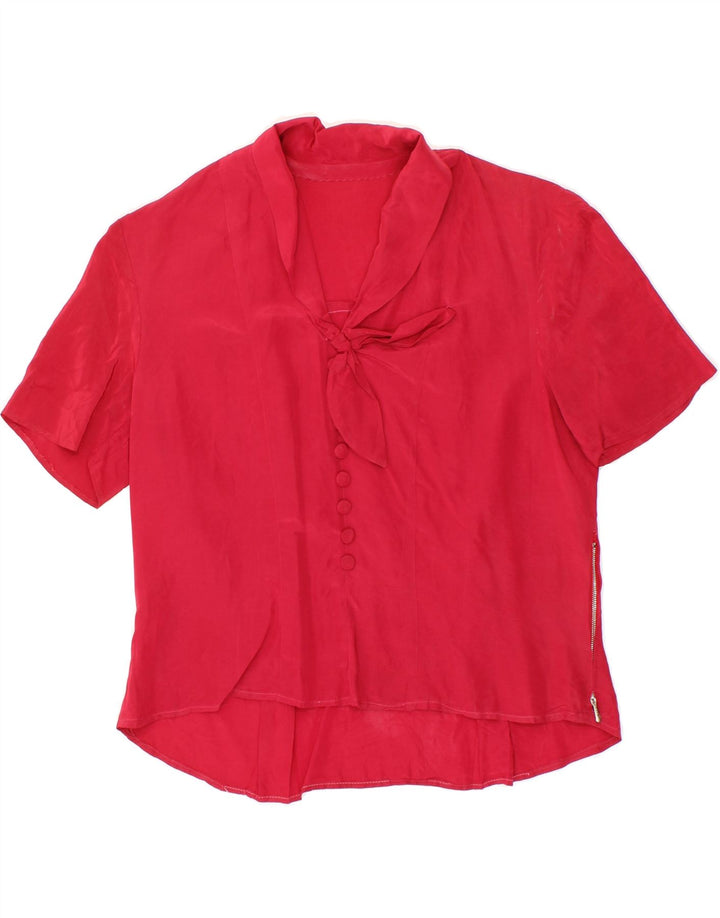 VINTAGE Womens Blouse Top UK 12 Medium Pink Vintage Vintage and Second-Hand Vintage from Messina Hembry 