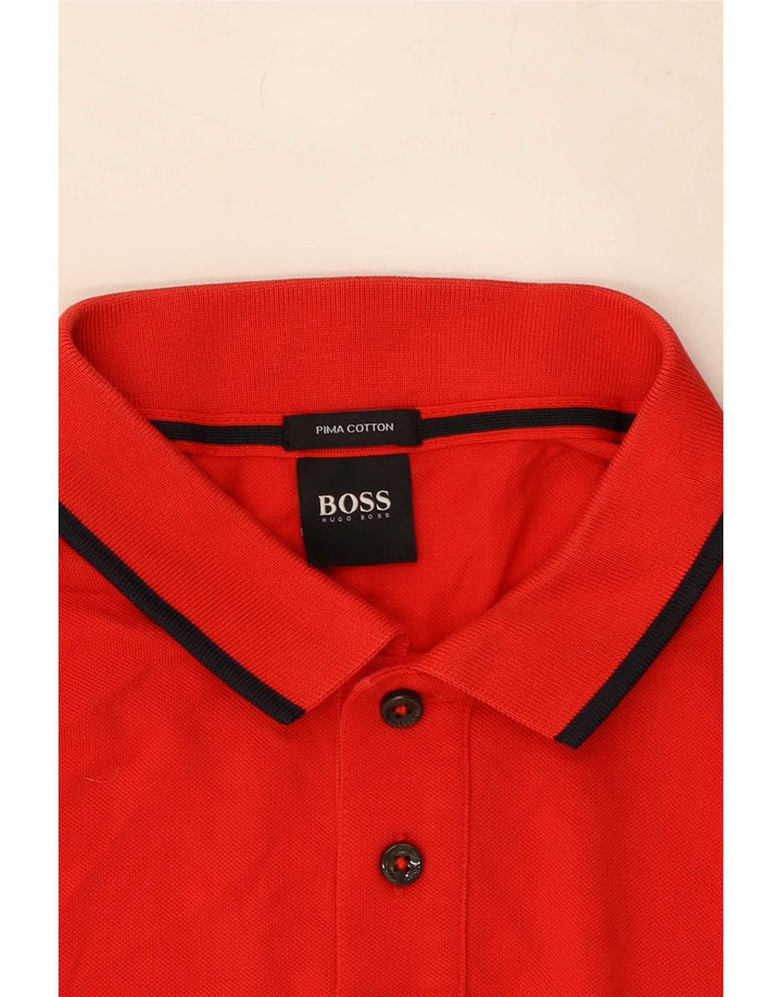 Polo Hugo Boss Hombre Algodón Rojo Medio