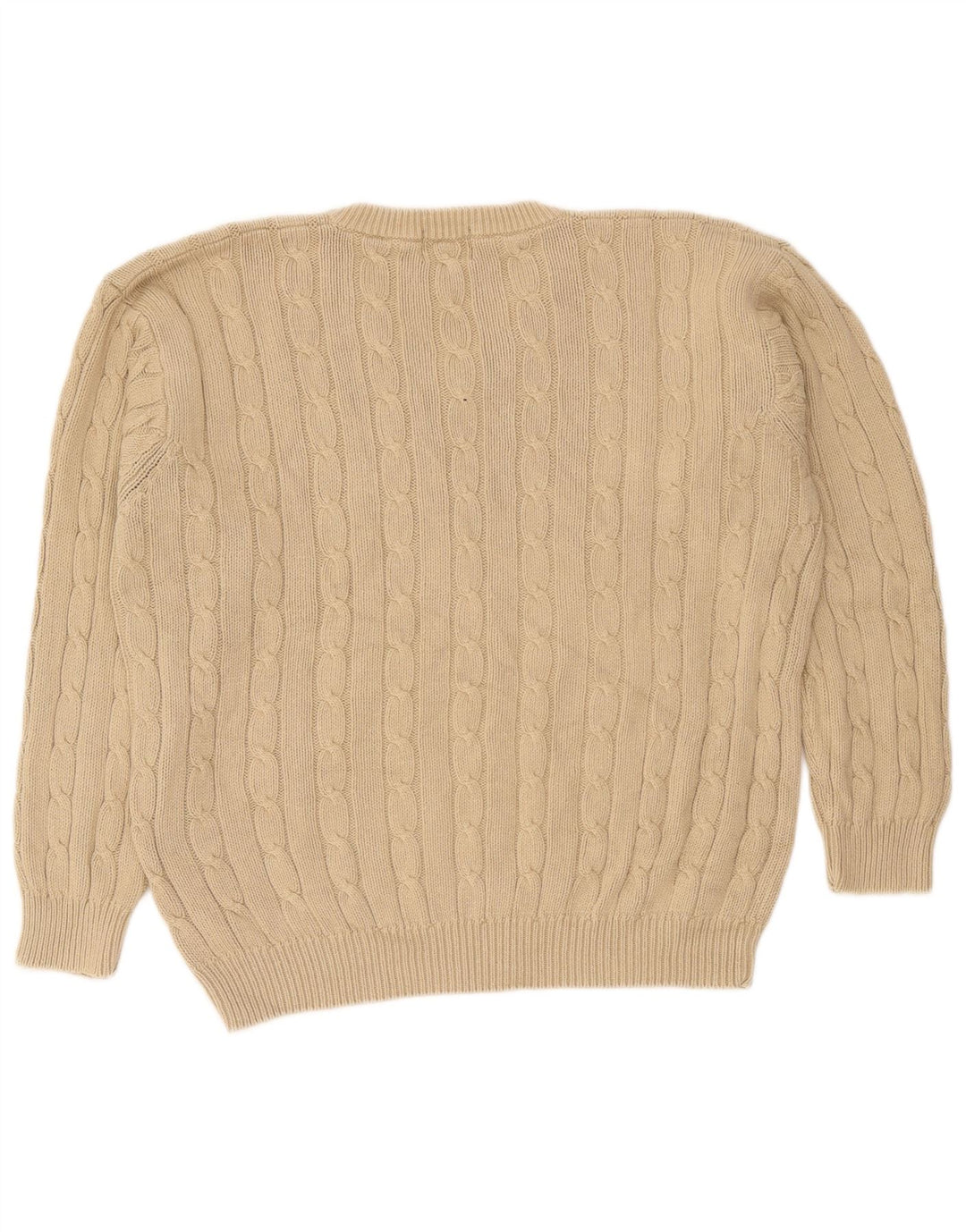 Rifle - Jersey con cuello en V para hombre, talla grande, algodón beige
