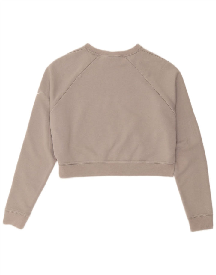 Nike - Sudadera corta de gran tamaño para mujer, talla 10, color gris