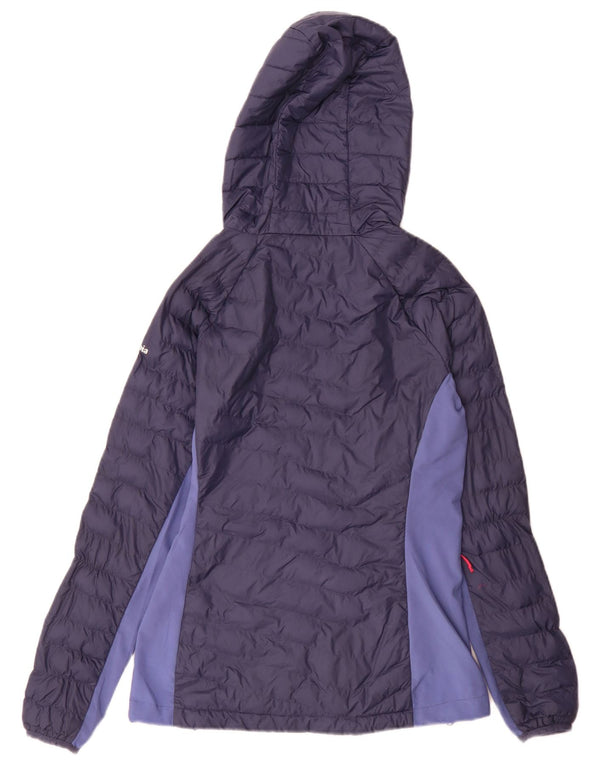 Columbia Chaqueta acolchada para mujer UK 8 Small Azul marino Colorblock Sports