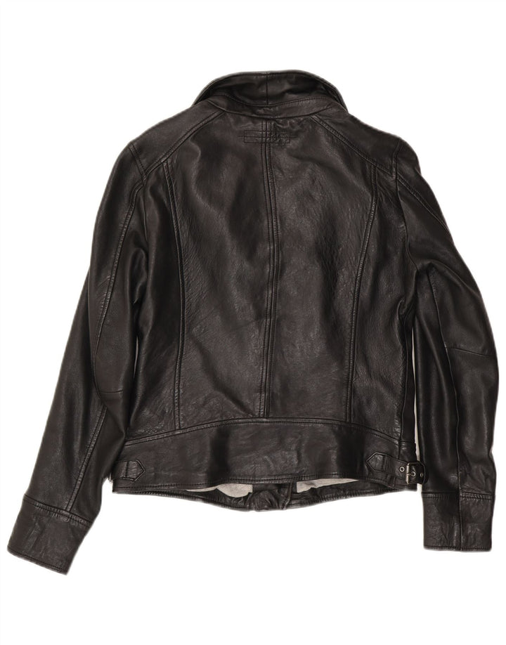 Oakwood Chaqueta motera de cuero para mujer Reino Unido 44 Grande Cuero negro