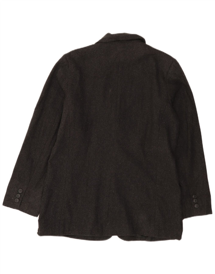 EDDIE BAUER Chaqueta tipo blazer de 3 botones para mujer Reino Unido 44 Lana gris medio
