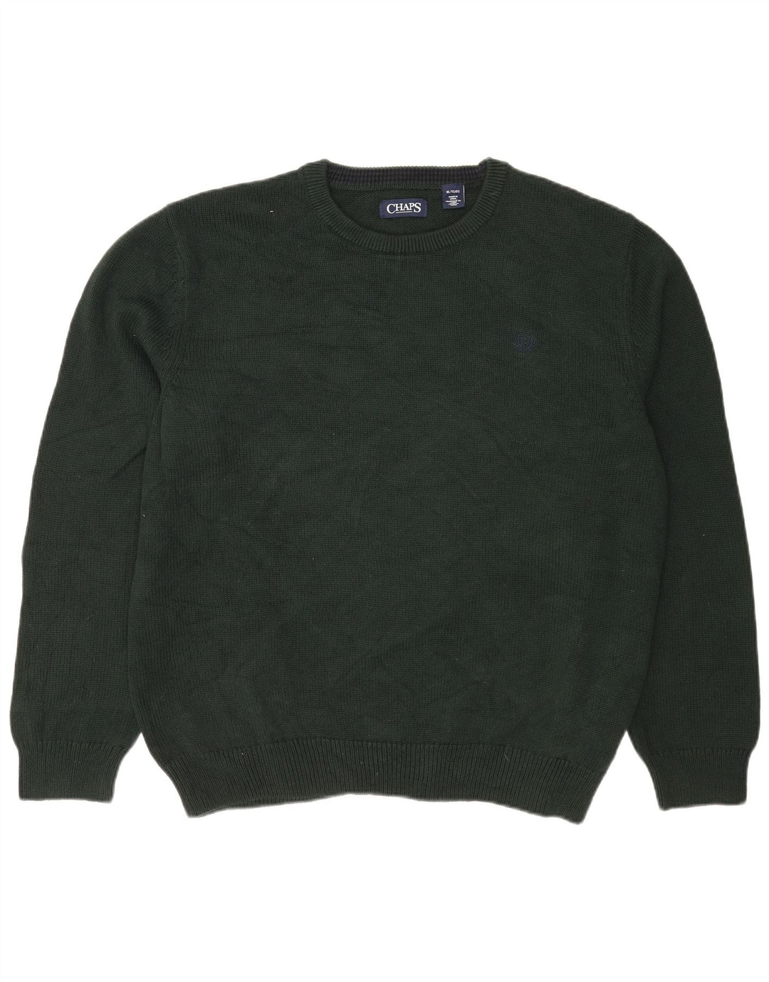 Chaps Hombre Cuello Redondo Jersey Jersey XL Algodón Verde
