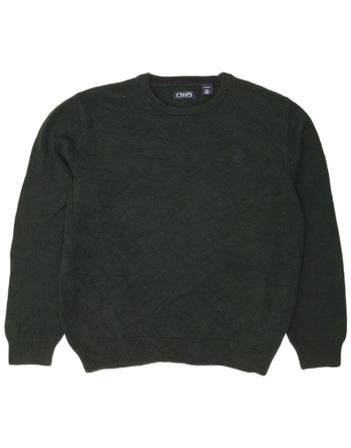 Chaps Hombre Cuello Redondo Jersey Jersey XL Algodón Verde