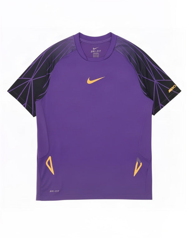Nike Camiseta Dri Fit para hombre UK 42/44 Poliéster geométrico morado grande