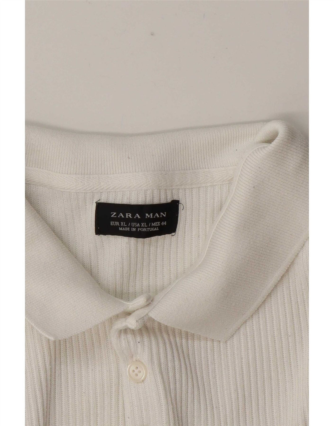Polo Zara Hombre XL Blanco