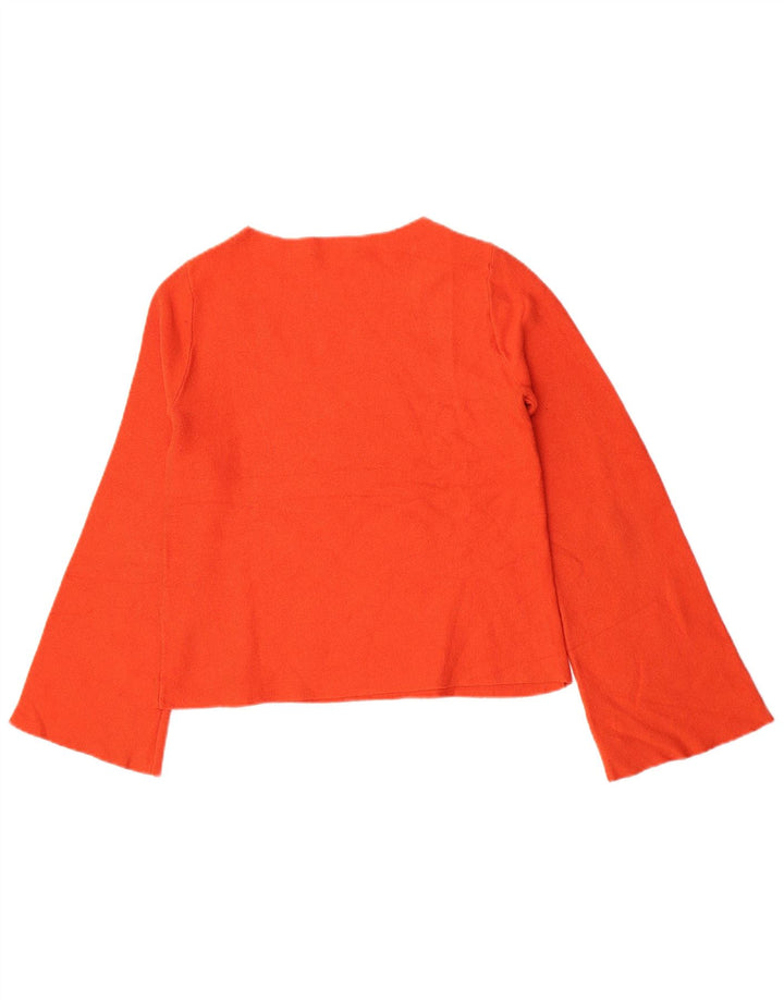 Oasis Mujer Top Manga Larga UK 6 XS Naranja Viscosa