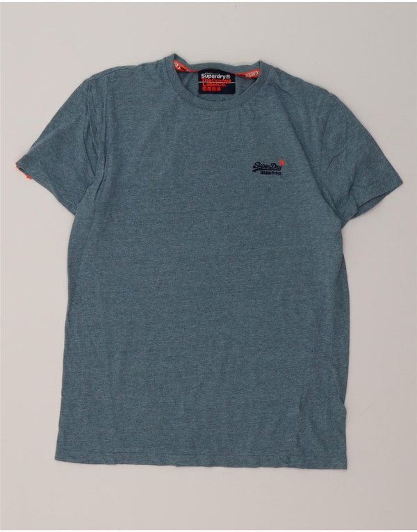 SUPERDRY Hombre Camiseta Top Small Azul Algodón