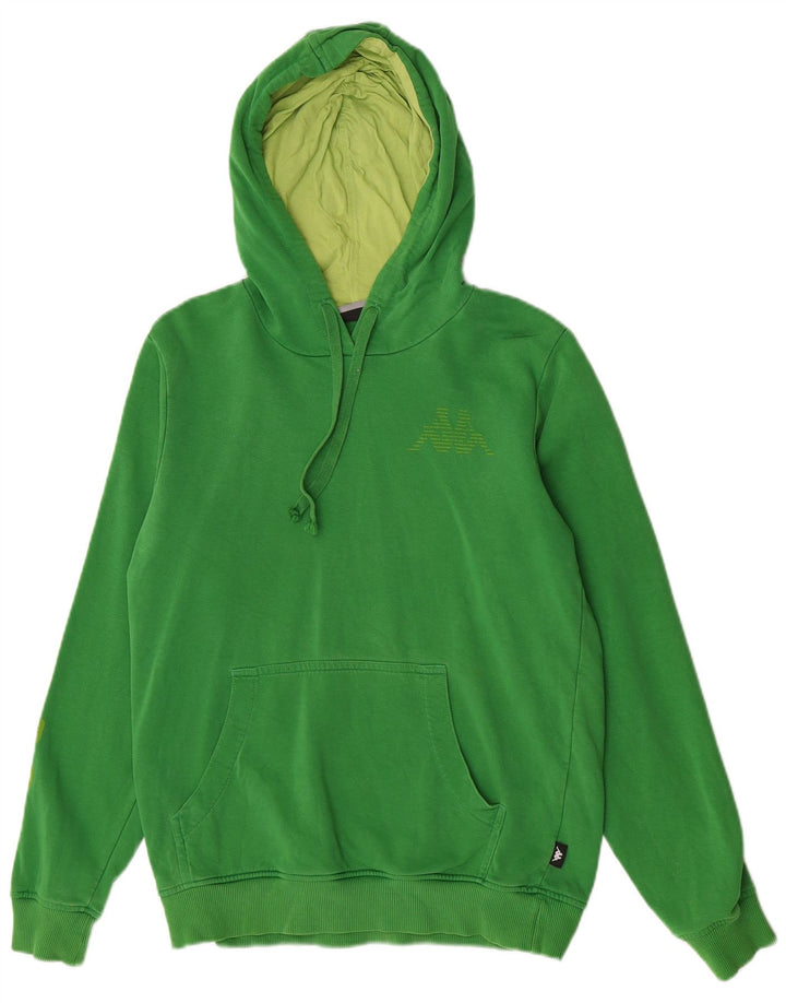 Kappa Hombre Sudadera Con Capucha Gráfica Jersey De Algodón Verde Medio
