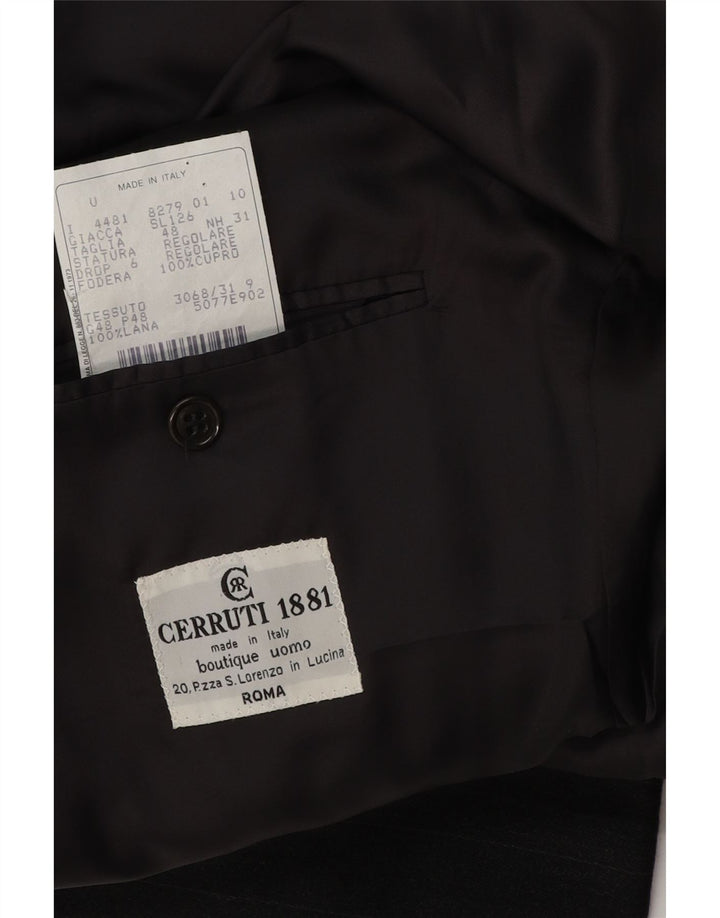 Cerruti 1881 Chaqueta tipo blazer con doble botonadura para hombre IT 48 Gris medio a rayas