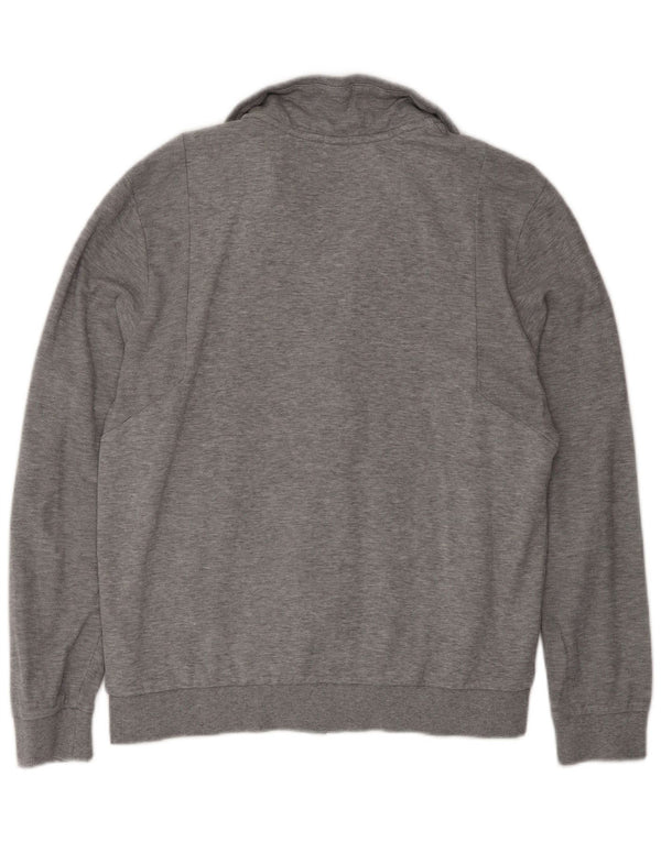 Hugo Boss Hombre Chándal Top Chaqueta Algodón Gris Medio
