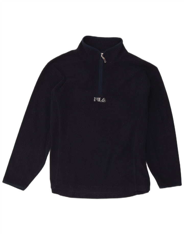 Fila Jersey de forro polar con cuello y cremallera para hombre Poliéster azul marino mediano