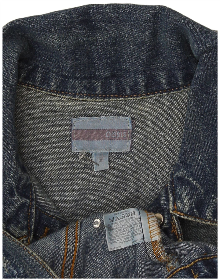 Chaqueta vaquera corta para mujer Oasis UK 42 Algodón azul medio