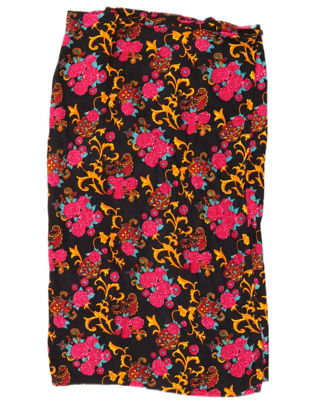 Falda envolvente vintage para mujer W32 Poliéster floral multicolor grande