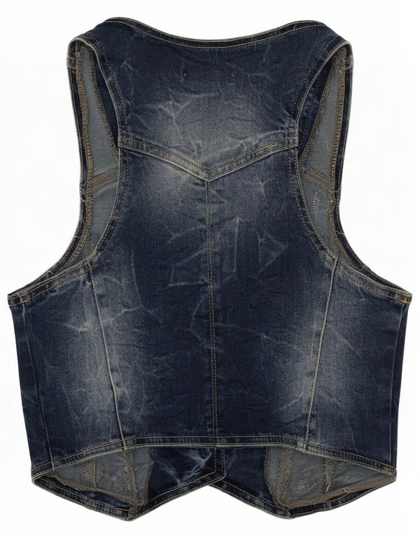 Pimkie Chaleco Vaquero para Mujer UK 8 Small Azul