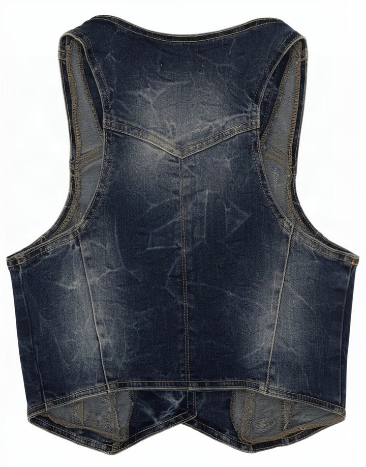 Pimkie Chaleco Vaquero para Mujer UK 8 Small Azul