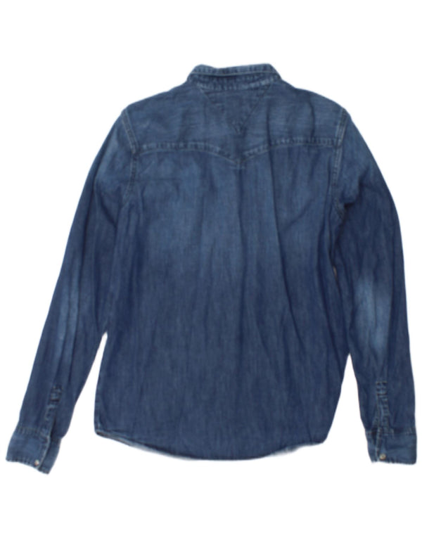 Tommy Hilfiger Camisa vaquera para mujer UK 44 Grande Azul marino