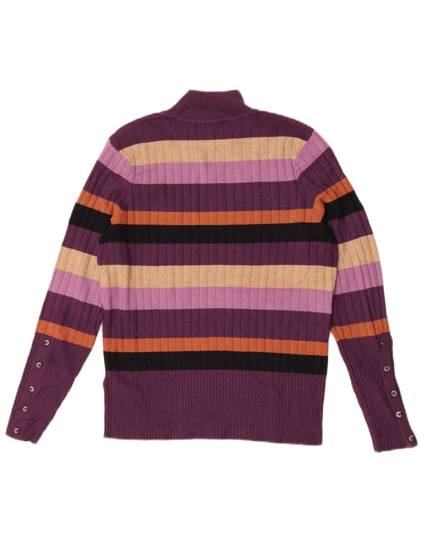 Marks & Spencer Womens Turtle Neck Jumper Sweater UK 12 Medium Purple