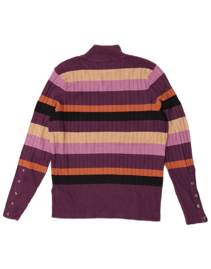 Marks & Spencer Jersey con cuello alto para mujer, talla 40, color morado mediano