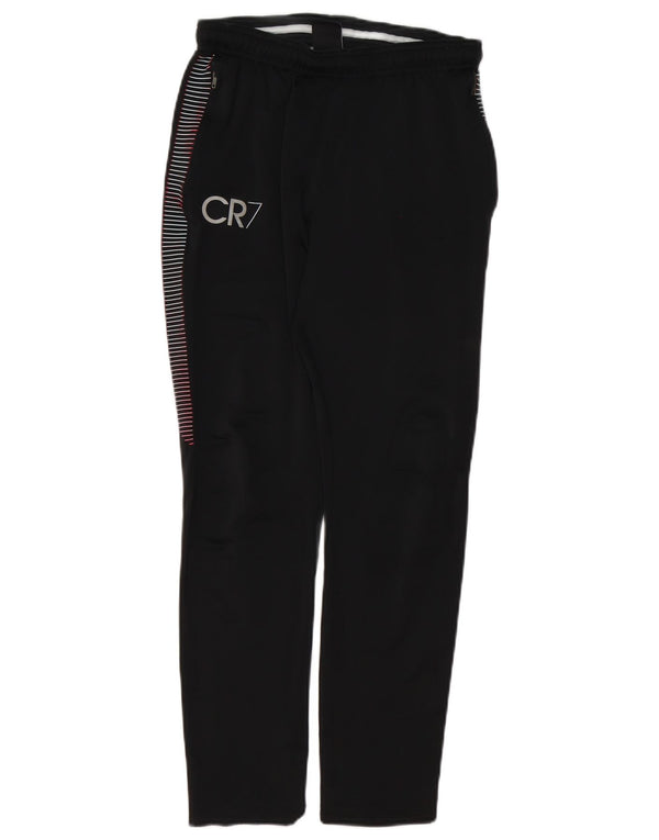 Nike Boys CR7 Graphic Tracksuit Trousers 13-14 Years XL Black Striped