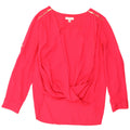Calvin Klein Blusa de manga larga para mujer UK 18 XL Poliéster rosa