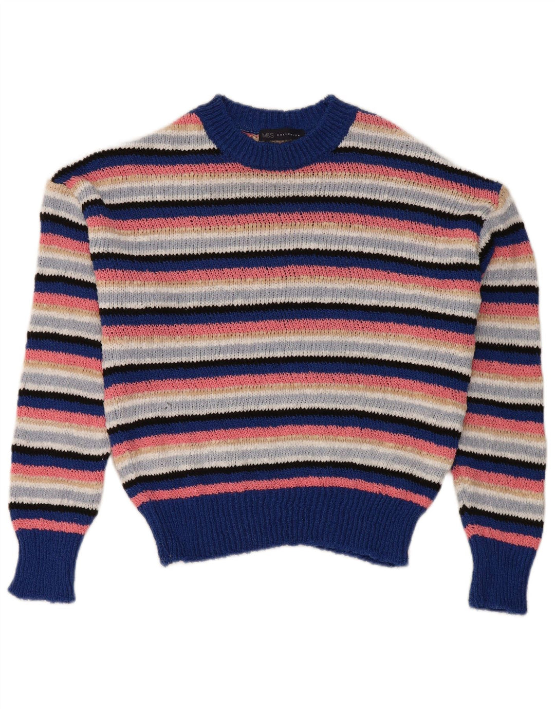 Marks & Spencer Suéter de Cuello Redondo para Mujer UK 10 Small Multicolor