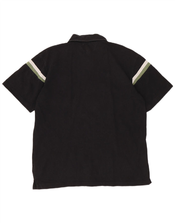 LEE Polo para hombre grande a rayas negras