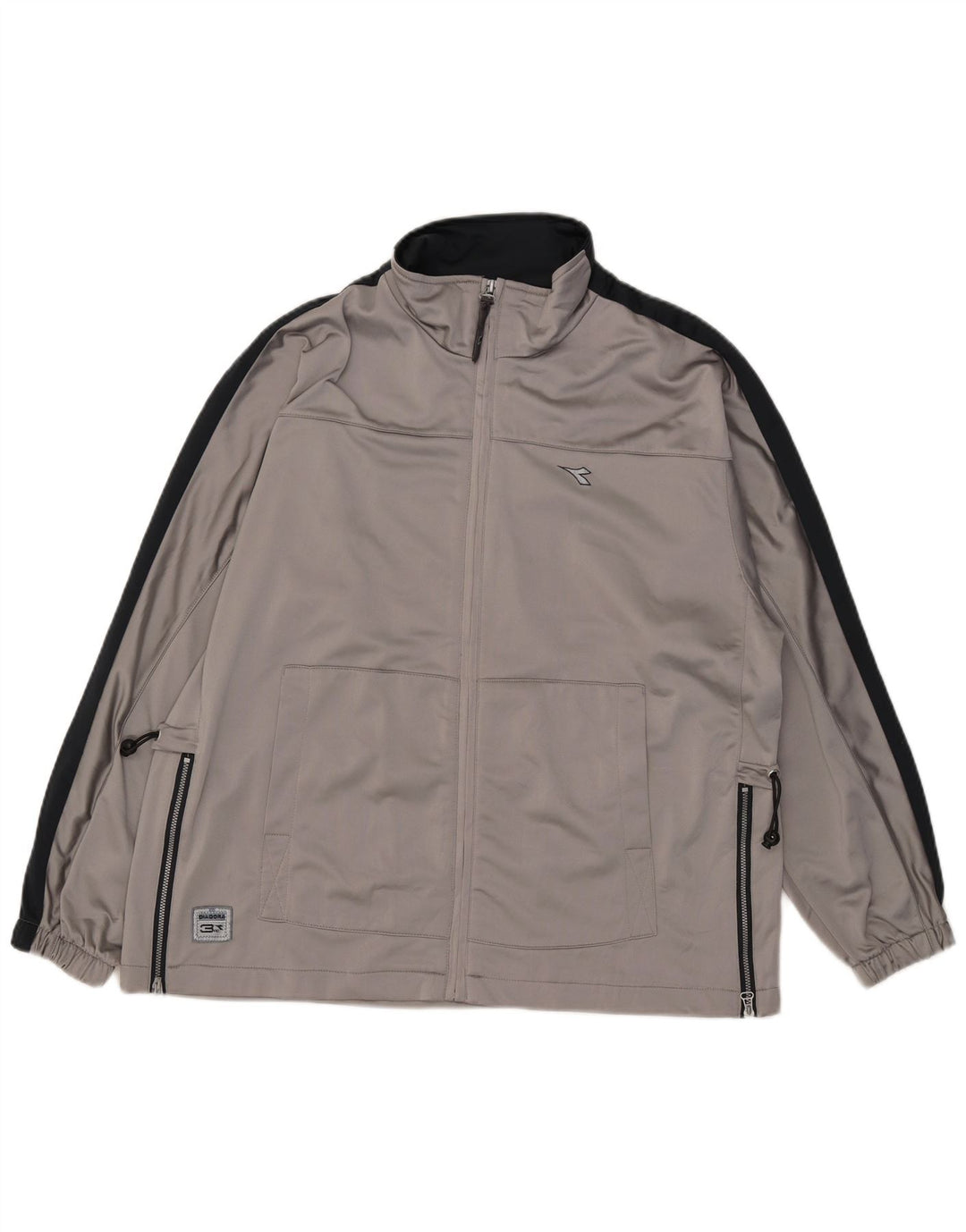 Diadora Chaqueta de chándal extragrande para mujer, talla 40, color gris grande