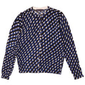 Marks & Spencer Suéter tipo cárdigan corto para mujer Reino Unido 44 Azul medio Geométrico