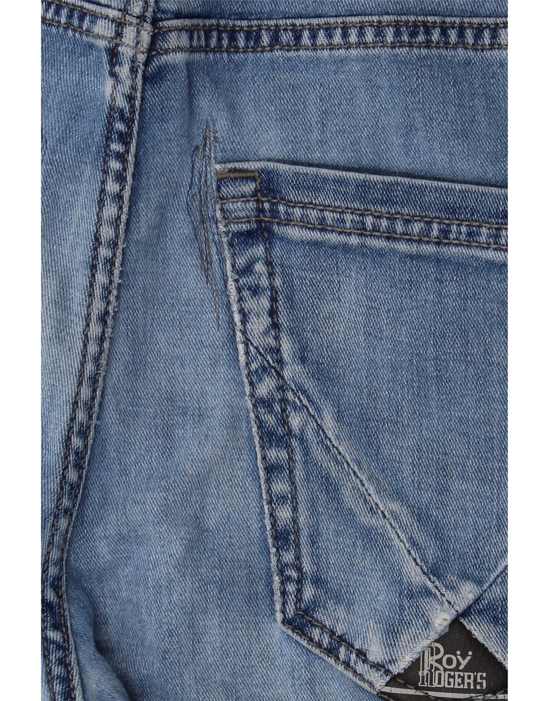 Roy Rogers Vaqueros ajustados para mujer W32 L27 Algodón azul