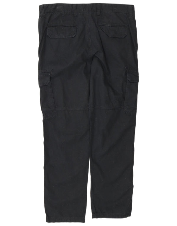 Marks & Spencer Pantalones cargo rectos para hombre W38 L31 Algodón negro