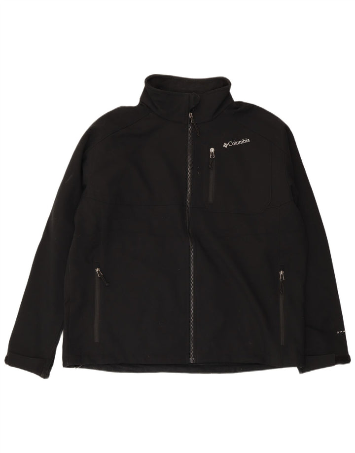 COLUMBIA Chaqueta cortavientos extragrande Omni-Shield para mujer UK 40 XL Negro