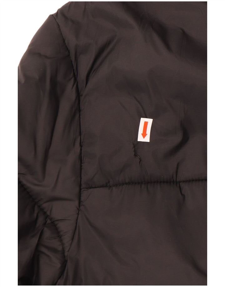 Zara Hombre Chaqueta Acolchada UK 40 Grande Poliéster Negro