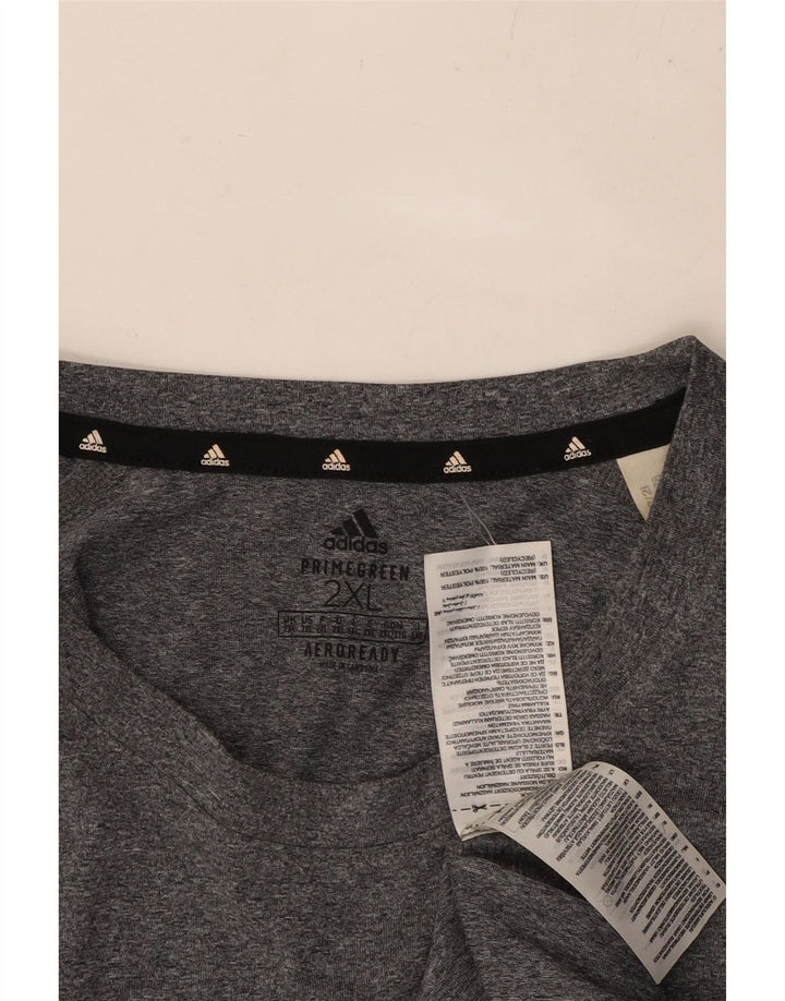 ADIDAS Camiseta Aeroready para hombre Top 2XL Gris Poliéster