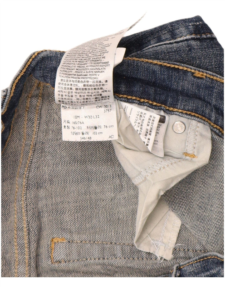LEVI'S Jeans de talle medio para mujer, talla 10, grande, W30 L32, algodón azul