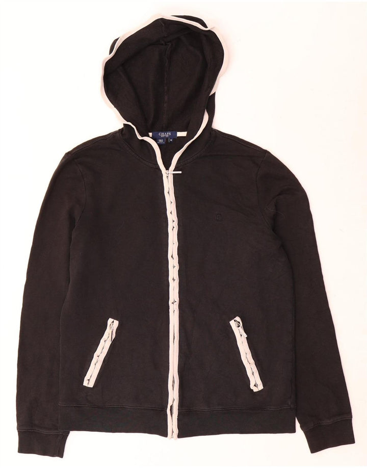 Chaps Sudadera con capucha y cremallera para mujer UK 14 Medium Black