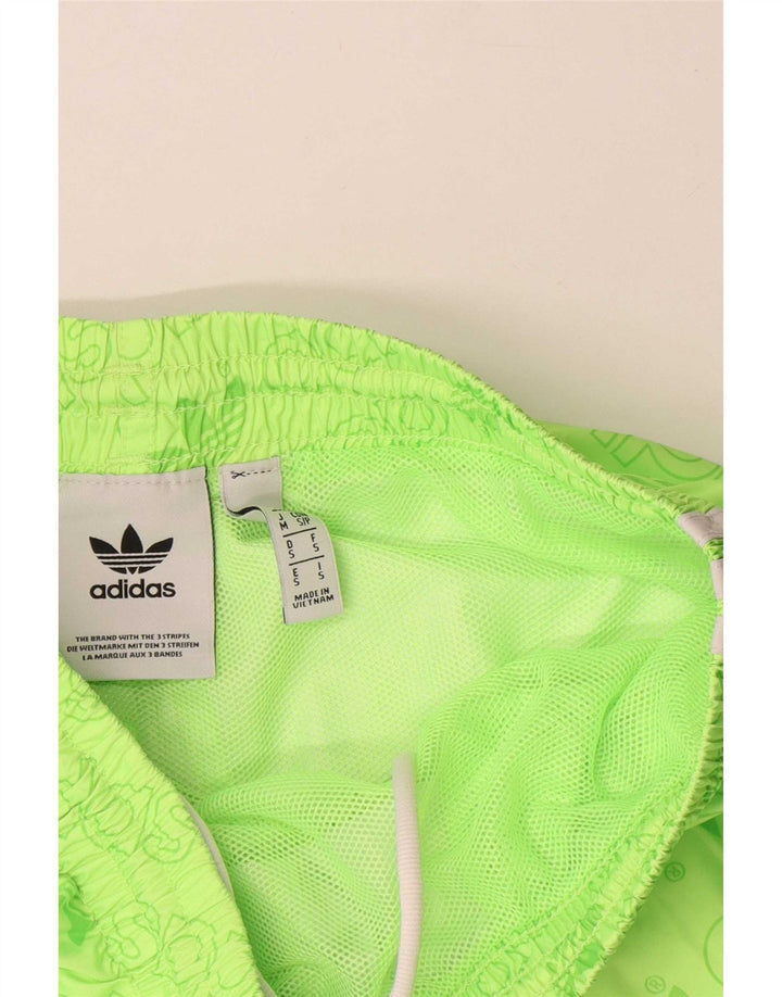 Adidas Mens Graphic Sport Shorts Pequeño Verde Poliéster