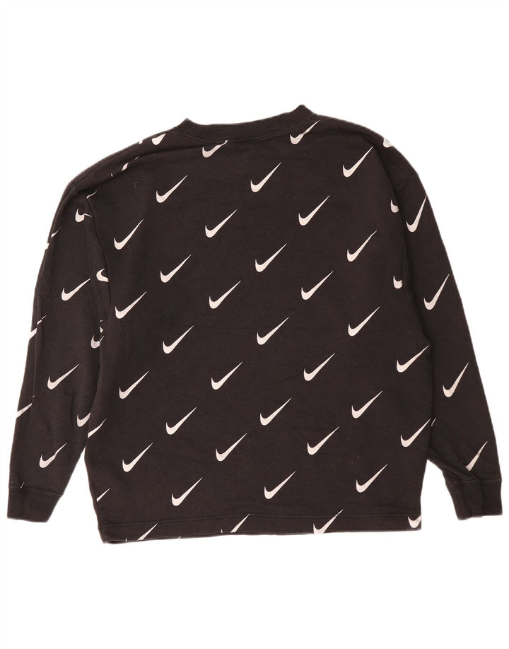 NIKE Hombre Sudadera Gráfica Jumper XS Algodón Negro