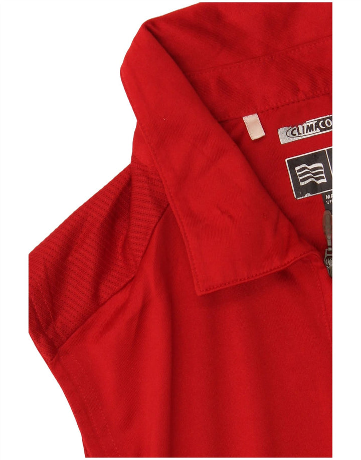 Adidas - Polo sin mangas Climacool para mujer, talla 40, poliéster rojo mediano
