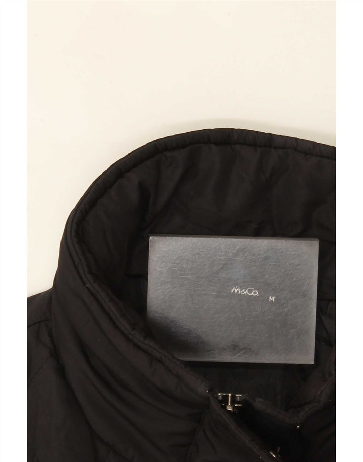 M&Co Abrigo acolchado para mujer UK 44 Grande Negro