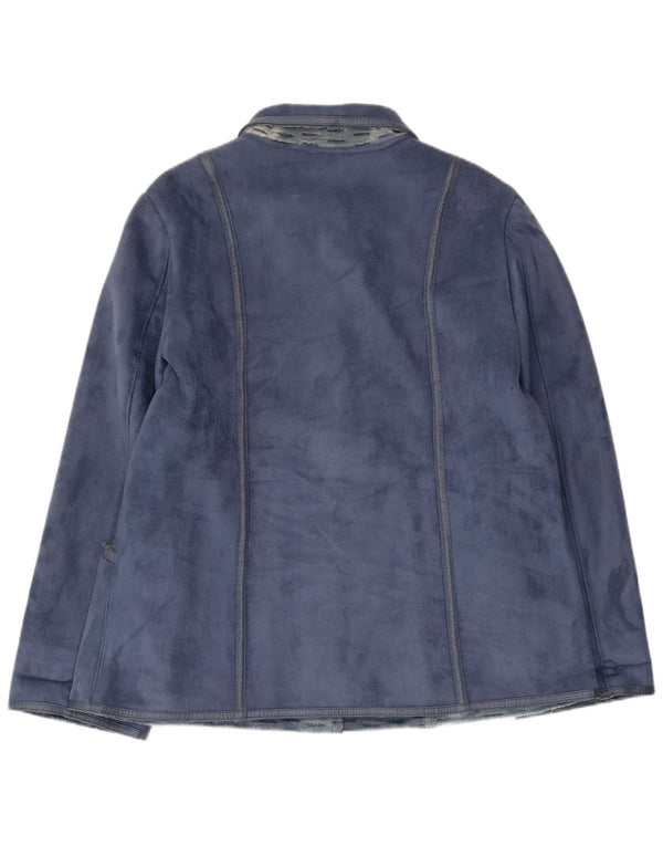 Abrigo Vintage Mujer IT 50 XL Poliéster Azul