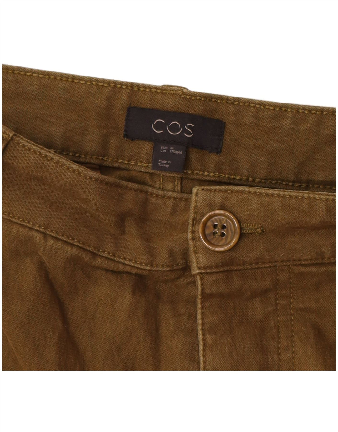 COS Pantalones chinos cónicos para mujer EU 44 XL W38 L30 Algodón caqui