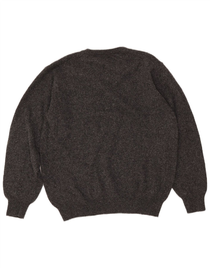 ZARA Hombre Jersey Cuello Pico Lana Gris Medio